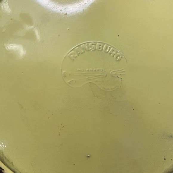 Vintage RANSBURG coated metal YELLOW ROOSTER CANISTER farmhouse cottage - Picture 8 of 11